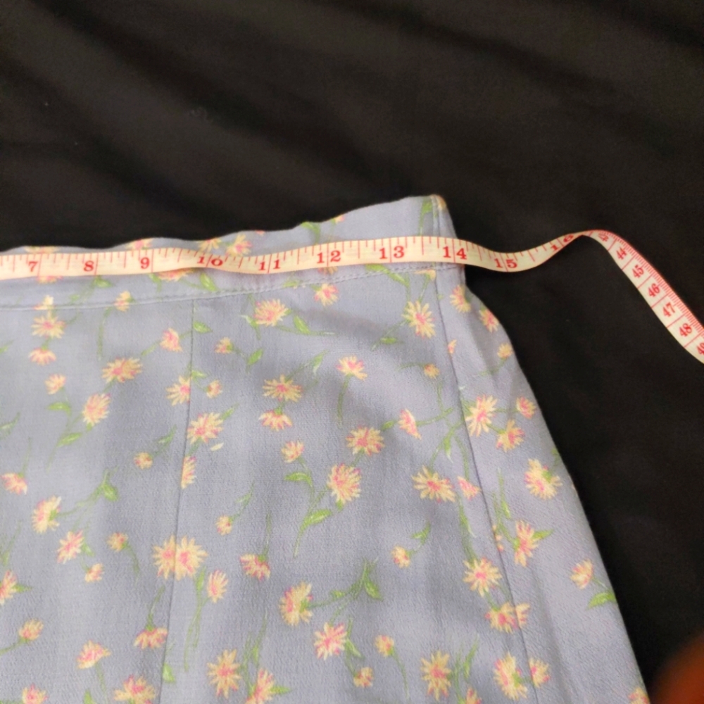 American Eagle Floral Pale Lavender Maxi Skirt With Slit Women's Size Medium - Picture 4 of 6